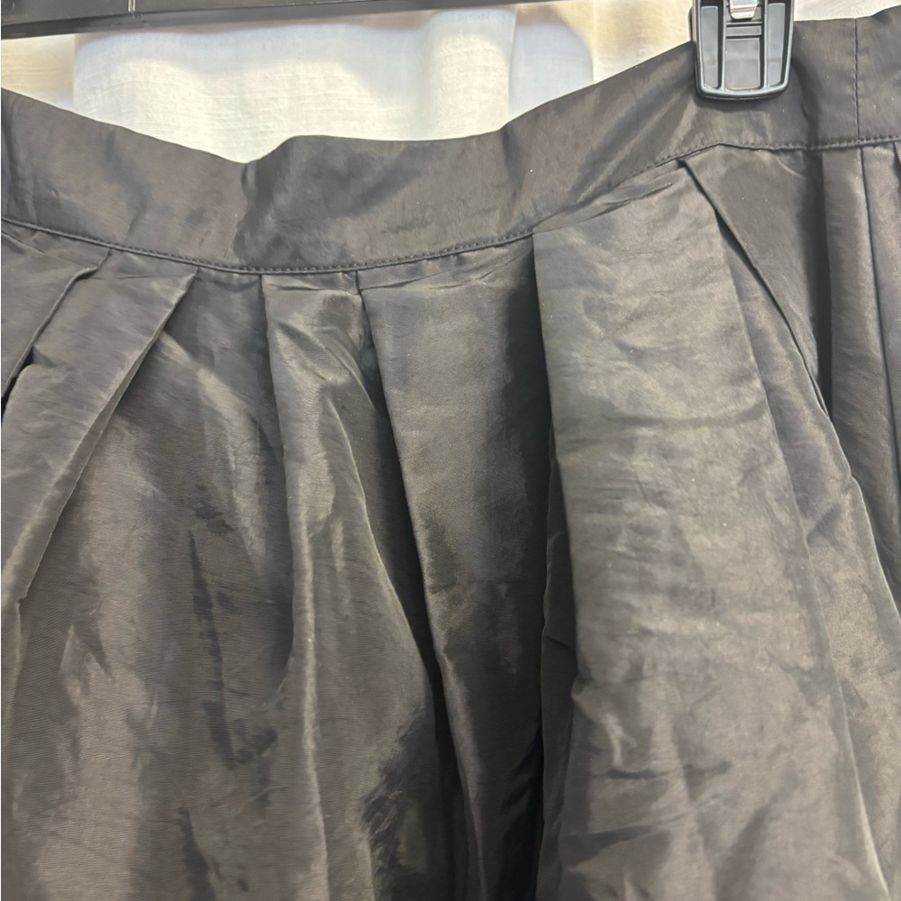 Free People Emilia Black Pleated Full Sheen Maxi Skirt - zipper. - Picture 8 of 10